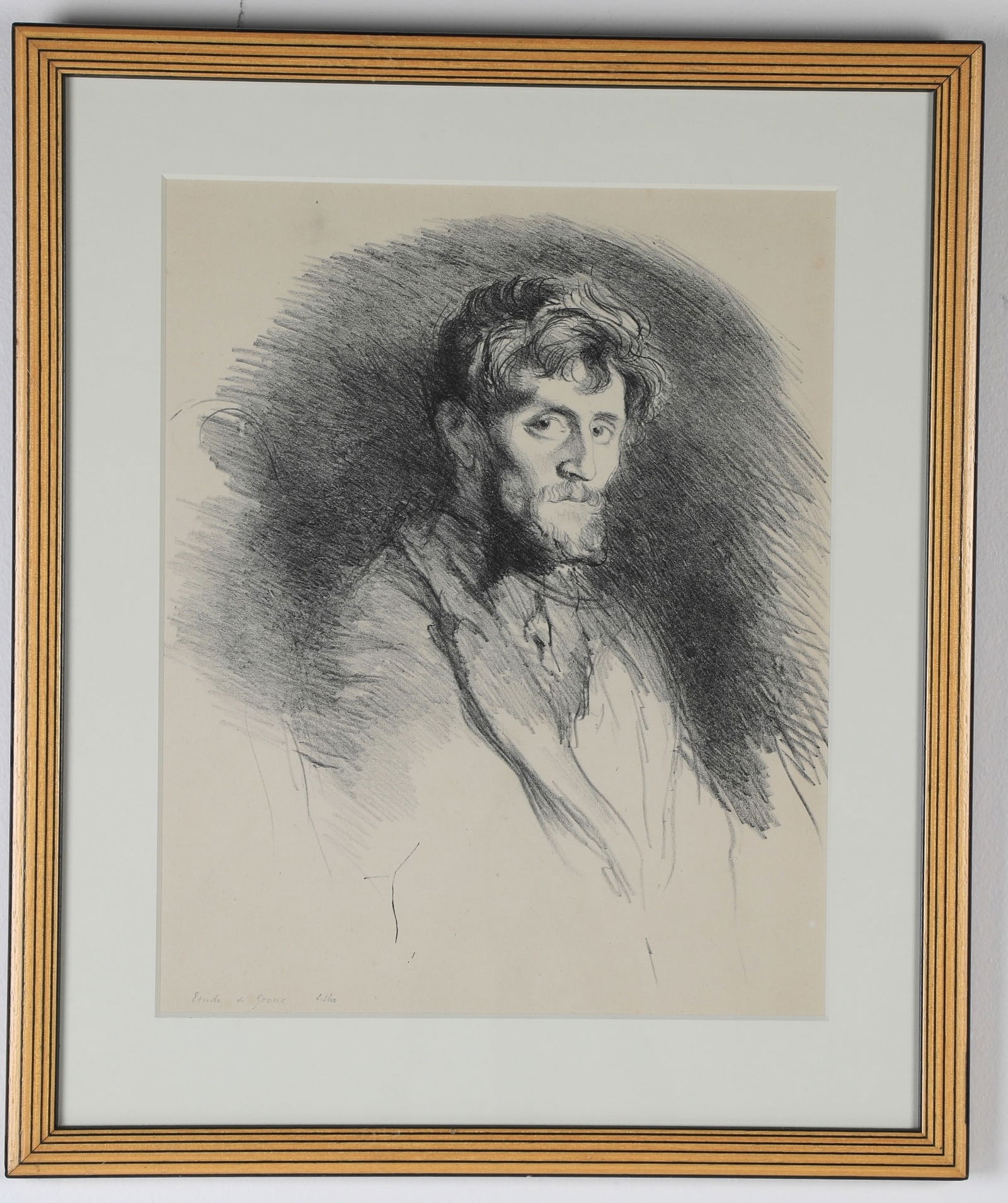 HENRI DE GROUX (Belgian, 1867-1930). MAURICE DUMONT, CIRCA 1895, Lithograph on chine colle. Pencil (1 of 4)