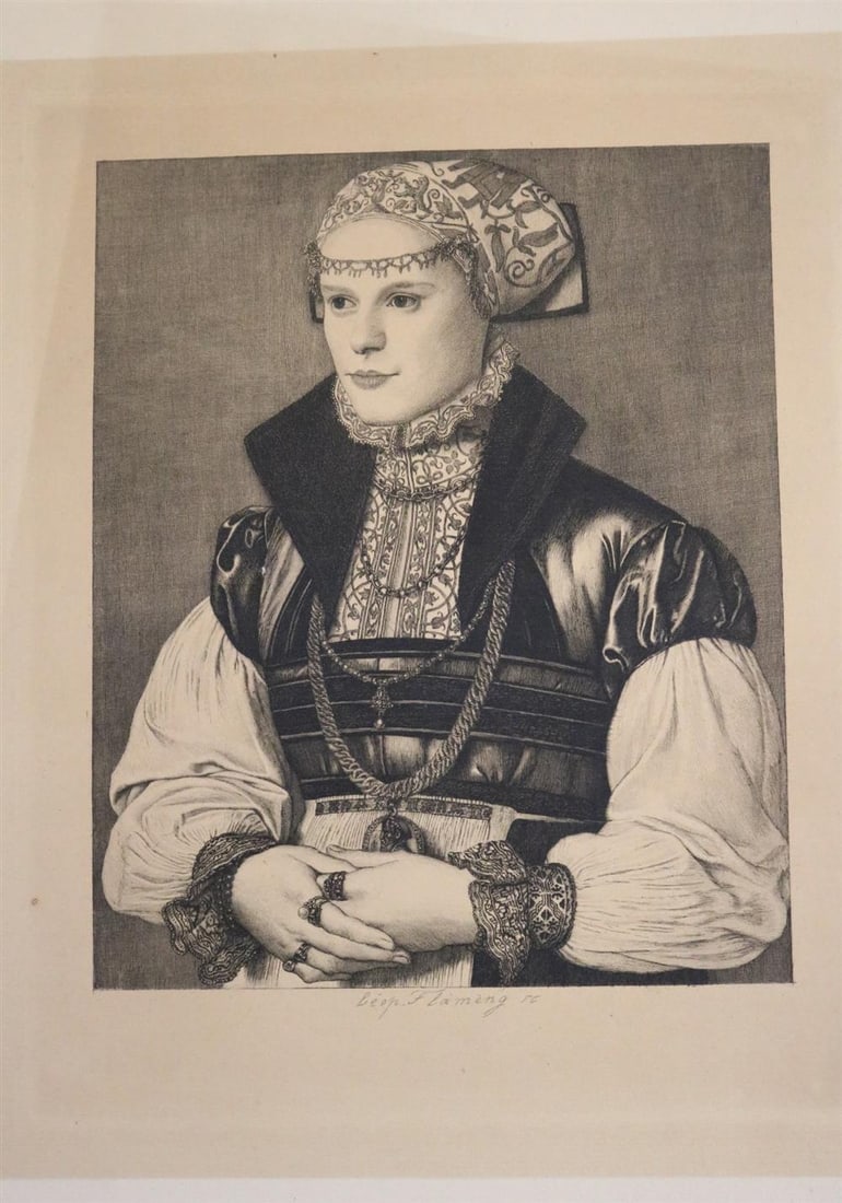 LEOPOLD FLAMENG (French, 1831-1911). Portrait of a German Noblewoman, circa 1880, Etching on wove (1 of 8)
