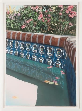 DAVID KESSLER (American, b. 1950). REFLECTED BLOSSOMS: PAIR, color lithograph.: DAVID KESSLER (American, b. 1950). REFLECTED BLOSSOMS: PAIR, color lithograph - Framed, sheet: 39 in. x 27 in., each