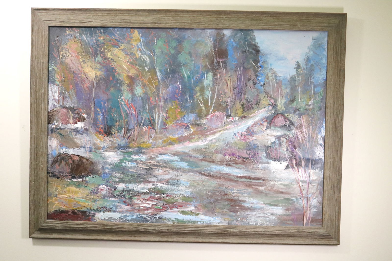 NATHAN LETOVSKY (Canadian, 1925 - 2014). March Canadian Landscape, 1997, Oil on canvas signed lower (1 of 7)