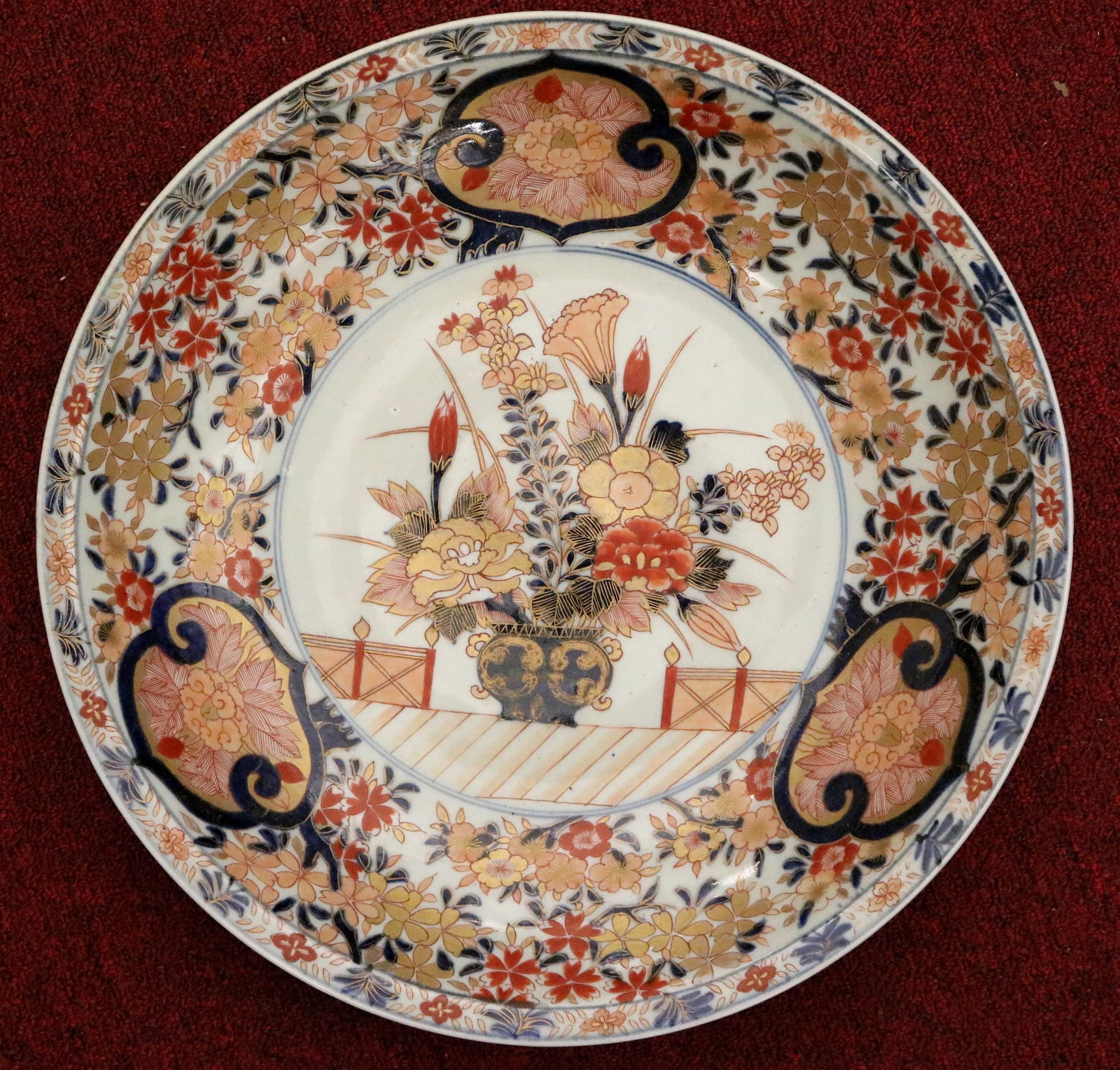 IMARI PORCELAIN CHARGER, late 19th-early 20th century. - D: 17 in. (1 of 19)