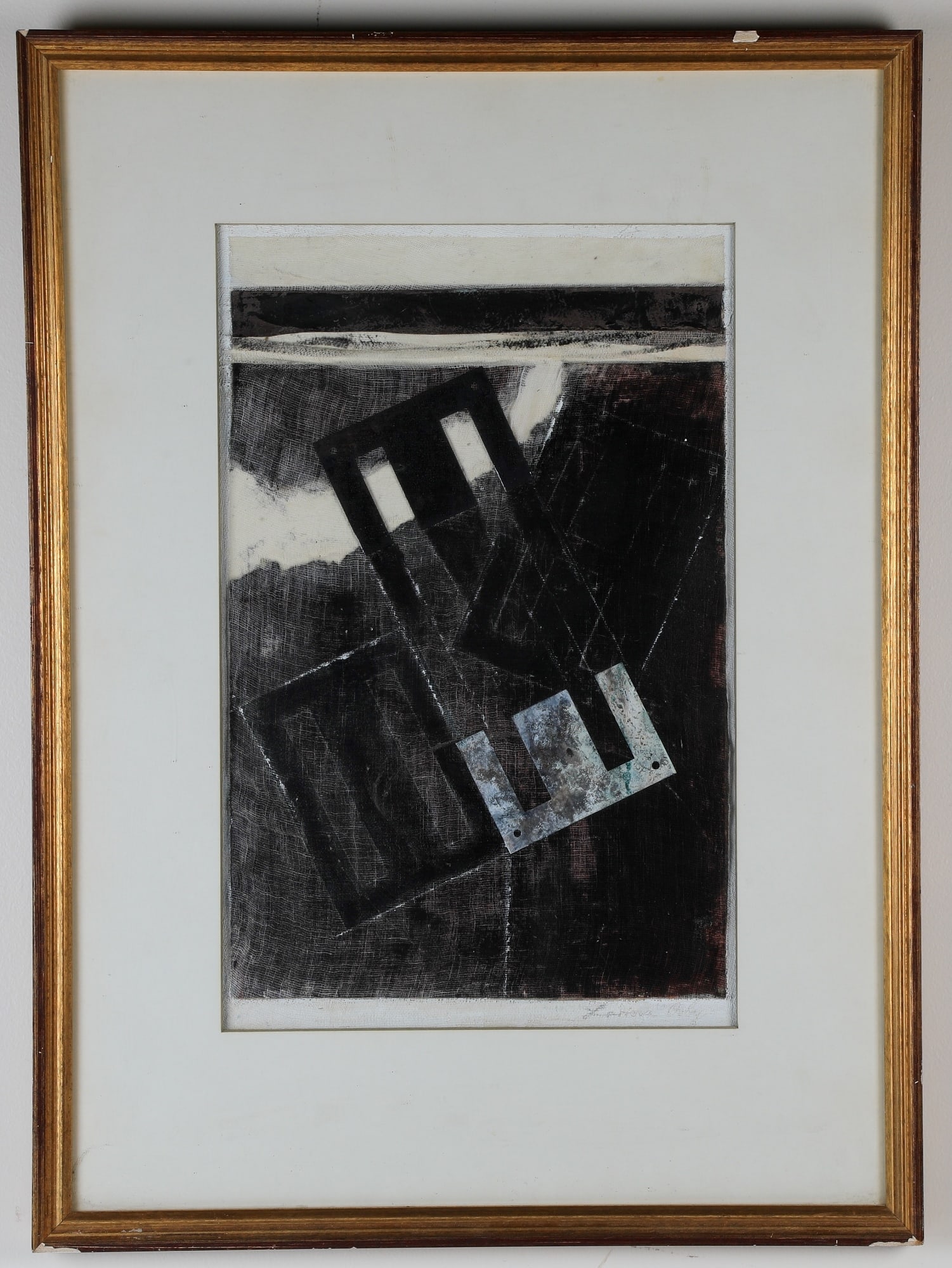 LARISSA GEISS OSBY (Ukrainian / American, 1928-2017). Variations on a Theme, IV, Mixed media on (1 of 4)