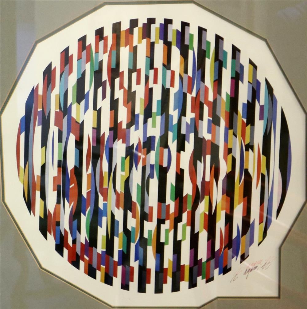 YAACOV AGAM (Israeli, born 1928). Festival I, Lithograph with colors. Ink signed (twice) lower right (1 of 7)