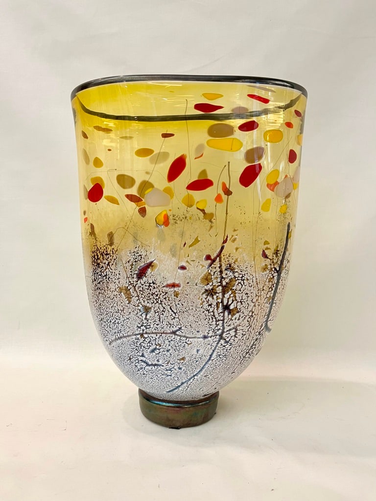ERIC BLADHEIM ART GLASS VASE, (1 of 6)