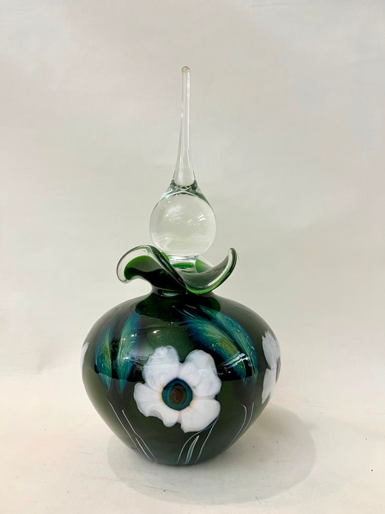 CHARLES LOTTON SIGNED AND DATED ART GLASS VASE, Signed and dated 1996. - H: 11 in. (1 of 6)