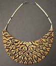 NATIVE AMERICAN BIRD FEATHER COLLAR CHOKER. - Collar portion, L: 6 1/2 in.