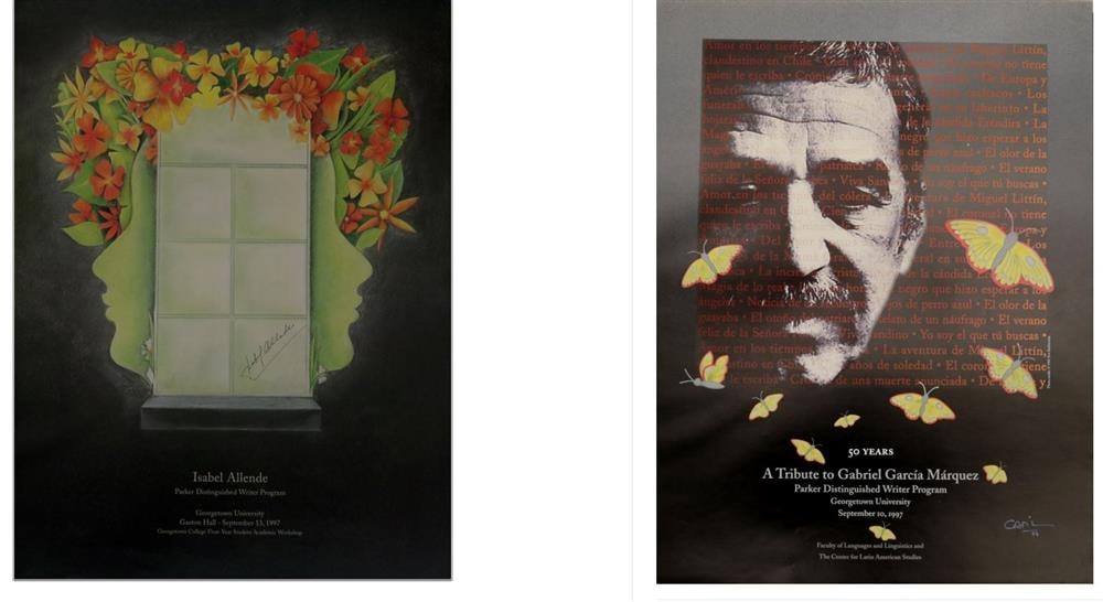 PAIR OF POSTERS SIGNED BY GABRIEL GARCIA MARQUEZ AND ISABEL ALLENDE, 1997, (1 of 13)