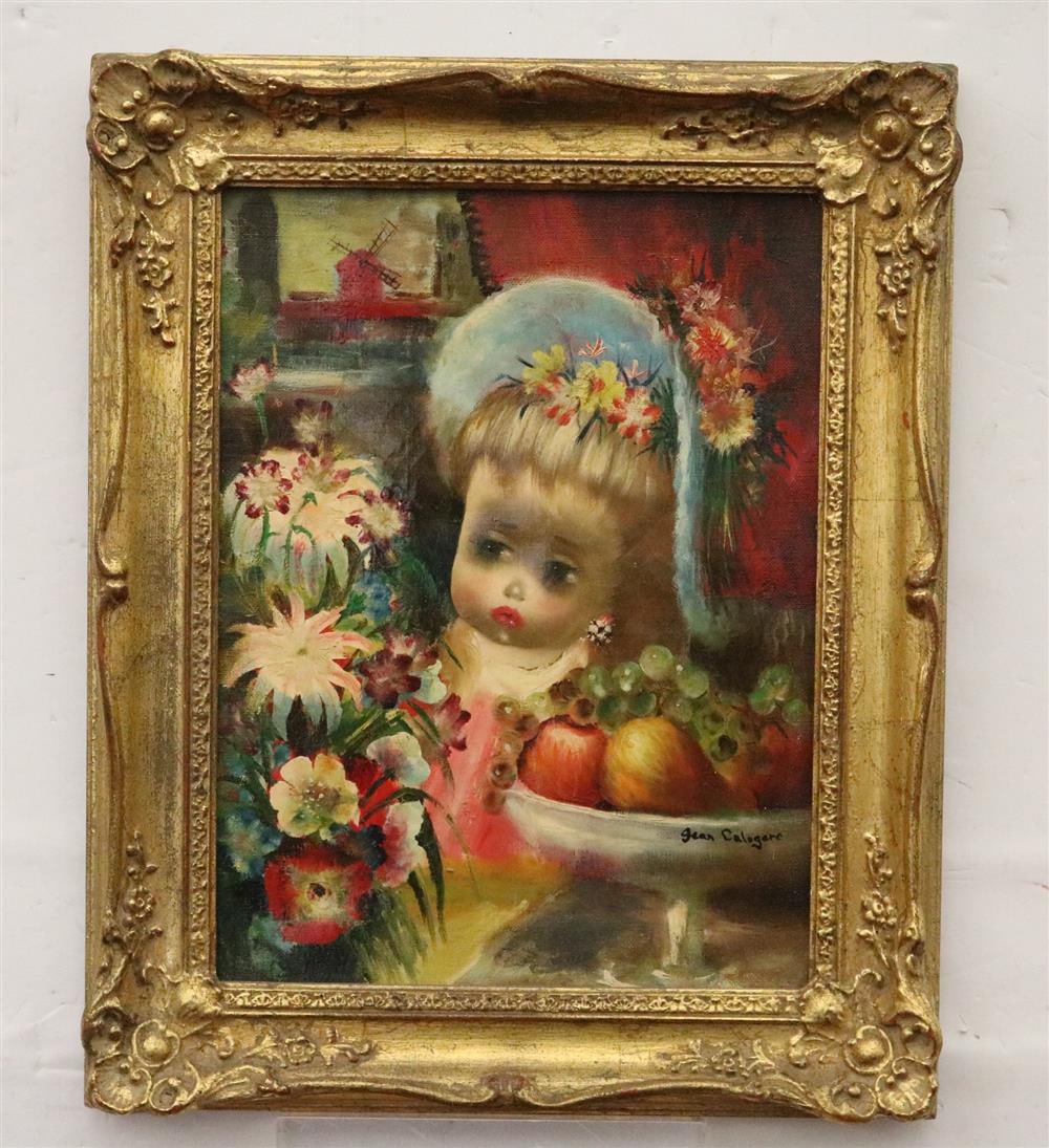 JEAN COLAGERO (Italian, 1922-2001). Dutch Girl, On on canvas. Signed lower right hand corner. (1 of 9)