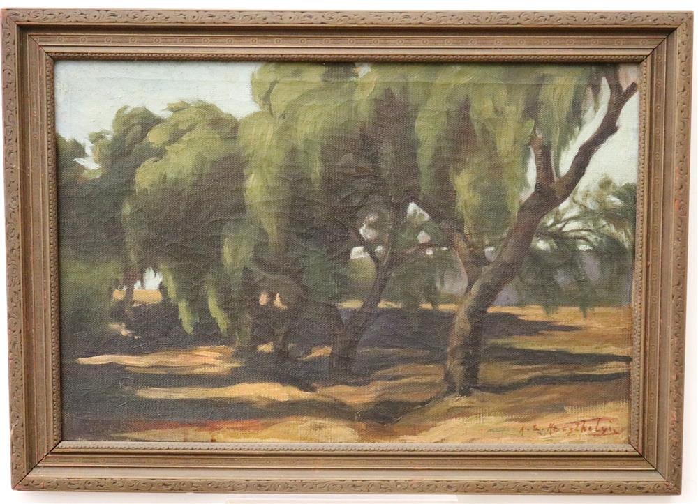 ALEXANDER SAMUEL KESZTHELYI (American, 1874-1953). Early Fall Landscape, Oil on canvas. Signed lower (1 of 4)