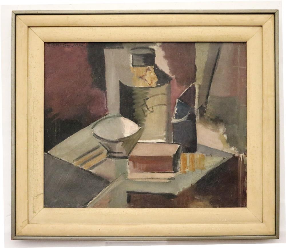 CONTINENTAL SCHOOL (20th century). Still Life, Oil on canvas. Signed possibly by "Simone Gaucheron" (1 of 13)