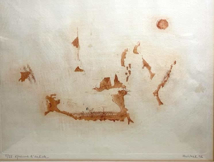 FRENCH SCHOOL (20th century). Untitled, 1956, Limited edition engraving (an artist proof) numbered 5 (1 of 12)