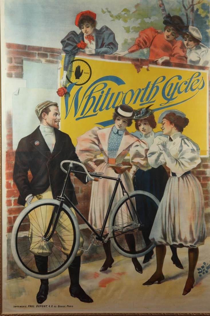 PAL (JEAN DE PALÉOLOGUE, 1860-1942) "WHITWORTH CYCLES" COLOR LITHOGRAPHIC POSTER. circa 1894. - (1 of 1)