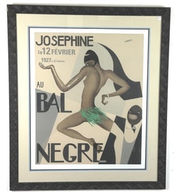 JOSEPHINE BAKER AU BAL NEGRE POSTER, 927, - Sight: 34 x 28 inches.