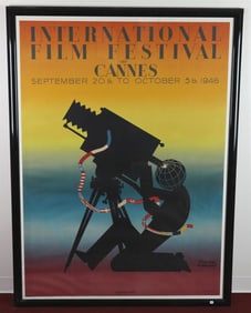 INTERNATIONAL FILM FESTIVAL OF CANNES. 1946, - 62 x 45 inches.