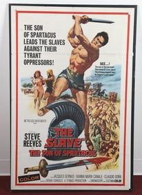 THE SLAVE THE SON OF SPARTACUS MOVIE POSTER, 1963, - 40 x 27 inches.