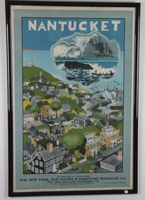 NANTUCKET JOHN HELD JR TRAVEL POSTER, 1925, - Sight: 42 x 28 inches.