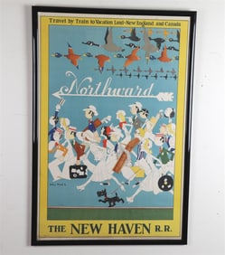 NORTHWARD TRAVEL BY TRAIN TO VACATION LAND - NEW ENGLAND AND CANADA. THE NEW HAVEN R.R. TRAVEL