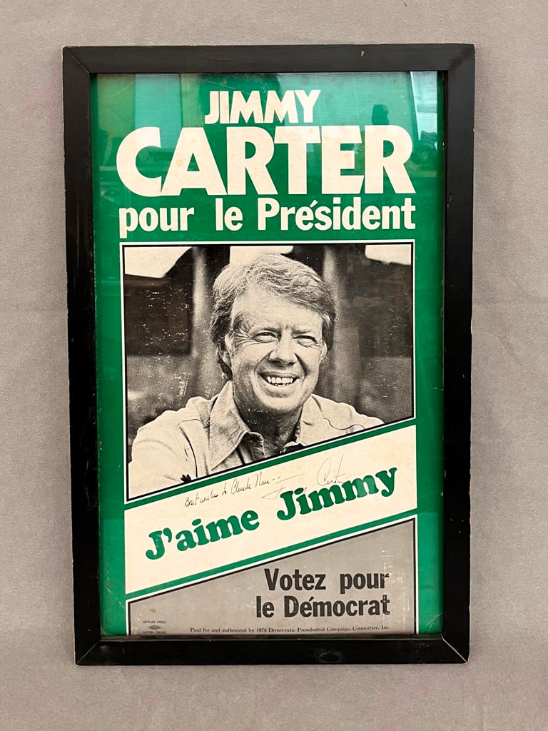 JIMMY CARTER , - 21 in. x 12 1/2 in. Framed. (1 of 3)