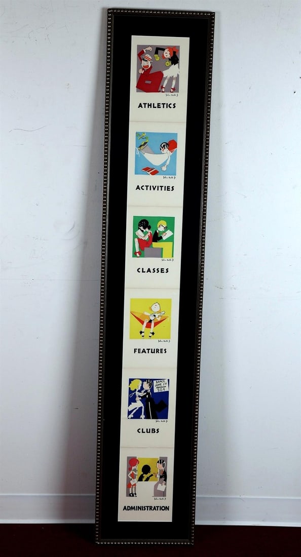 VINTAGE ILLUSTRATED CARDS BY JOHN HELD JR., - 61 x 7 inches. (1 of 5)