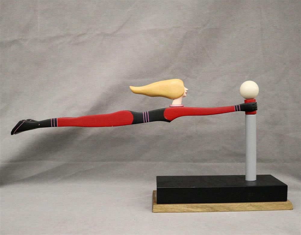 JAMES EATON (American, Contemporary). "Flying Girl", Painted wood. (1 of 9)