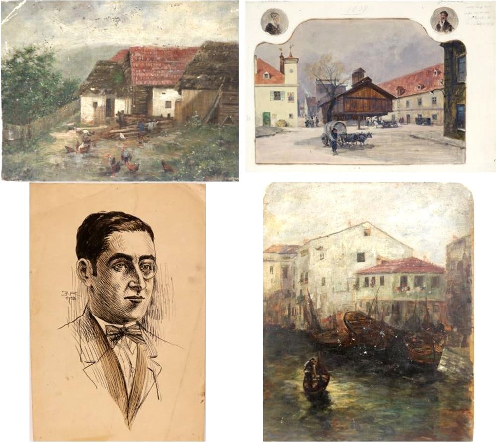 FOUR CONTINENTAL DRAWINGS (late 19th century / early 20th century). set of four unframed artworks (1 of 20)