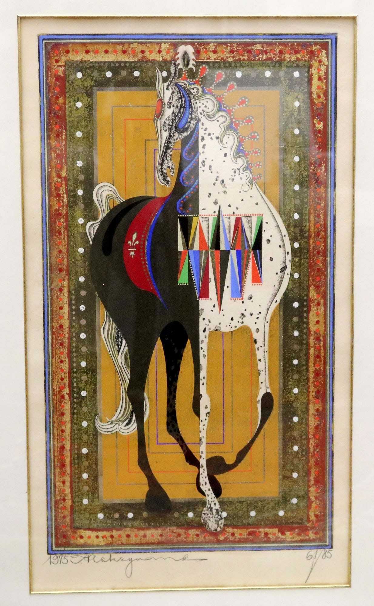 TADASHI NAKAYAMA (Japanese, born 1945). Horses Edition: Ema- F, 1975, Limited edition woodcut with (1 of 14)