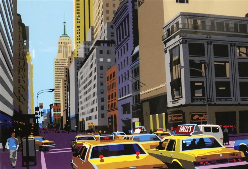 JOSEPH CRAIG ENGLISH (American, born 1967). Fifth Avenue, 1989, Limited edition screenprint number 6 (1 of 18)