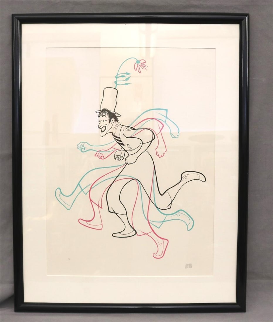 AL HIRSCHFELD (American, 1903-2003). Marcel Marceau, Pencil signed color lithograph. Limited edition (1 of 16)