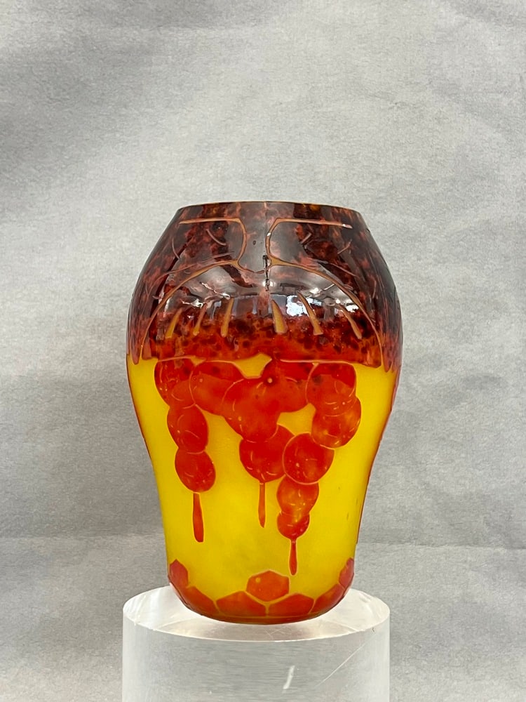 SIGNED LE VERRE FRANCAIS (CHARLES SCHNEIDER GLASSWORKS, EPINAY-SUR SEINE) ART NOUVEAU/ART DECO (1 of 1)