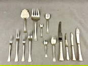 82-PIECE SERVICE AUSTRIAN SILVER FLATWARE,
