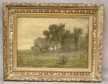 ALBERT BABB INSLEY (American, 1842-1937). Landscape with Forest, (for restoration) Oil on canvas.