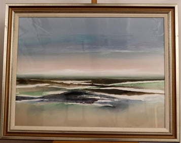 JOANNE RAFFERTY (American, 20th century). Breaking Away #7, Mixed Media on paper. Verso gallery