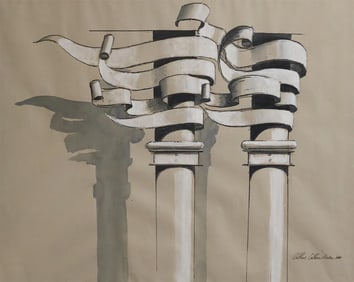 ARTHUR COTTON MOORE (American, 1935-2022). Untitled: twelve, 1988-1991, Ink, watercolor and gouache