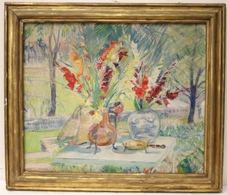 MARY STUARD TOWNSEND MASON (American, 1886-1964). Still Life with Summer Flowers, 1937, Oil on