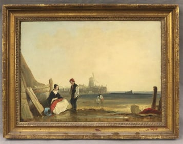 FOLLOWER OF RICHARD PARKES BONINGTON (English / French, 1802-1828). A Normandy Coastal Scene, circa