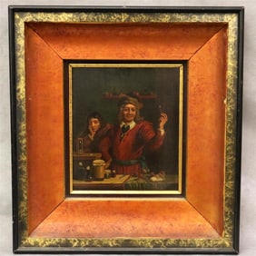 BELGIUM SCHOOL (19th century). The Perfume Maker, Oil on board. Unsigned. Framed.