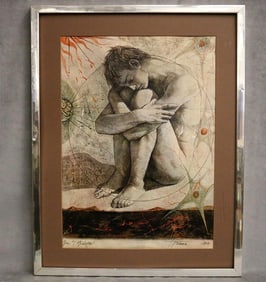 PIERRE-YVES TREMOIS (French, 1921 - 2020). Apocalypse, 1960, Mixed media on paper. Titled, signed