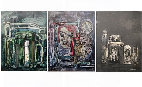 ESTHER SCHUSTER (Uruguayan, 1938-2005). Three works: Fachada No. 4., Fachada No. 2, Untitled, 1990,