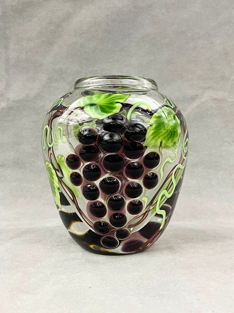 ORIENT & FLUME CASED ART GLASS VASE, - 6 in. x 4 7/8 in.: ORIENT & FLUME CASED ART GLASS VASE. #220 of 250 - 6 in. x 4 7/8 in.