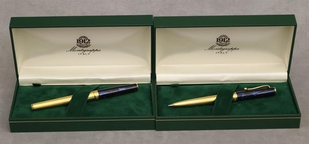 TWO MONTEGRAPPA WRITING INSTRUMENTS: FOUNTAIN PEN AND MECHANICAL PENCIL,