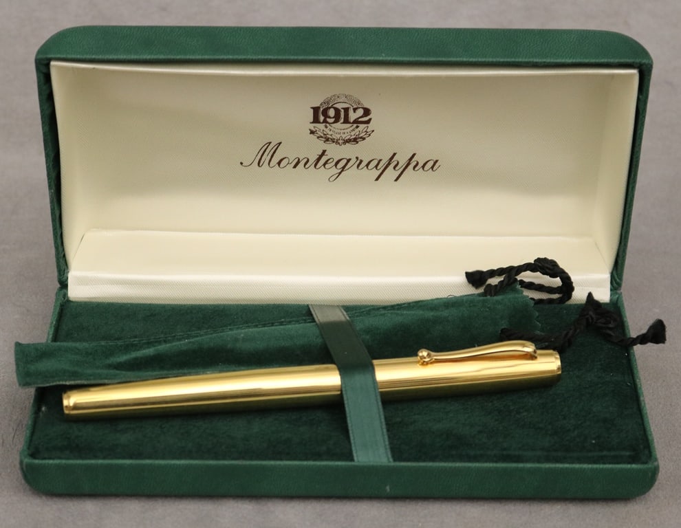 MONTEGRAPPA VERMEIL FOUNTAIN PEN, (1 of 2)