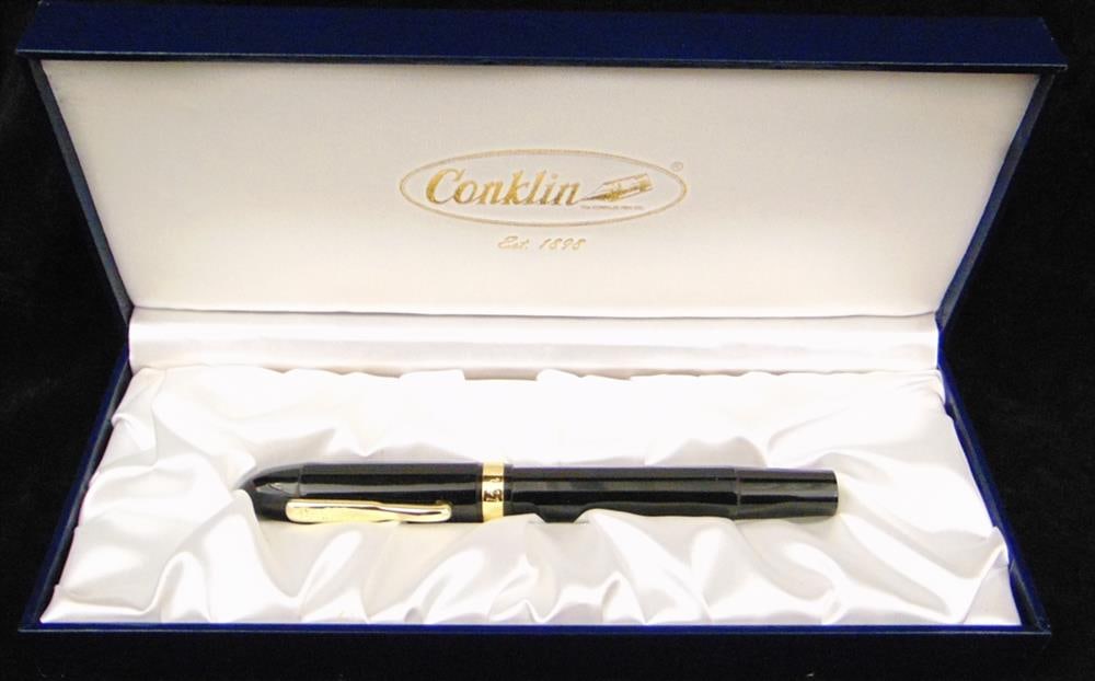 FIVE CONKLIN WRITING INSTRUMENTS: ONE FOUNTAIN PEN AND FOUR ROLLER BALL PENS, (1 of 10)