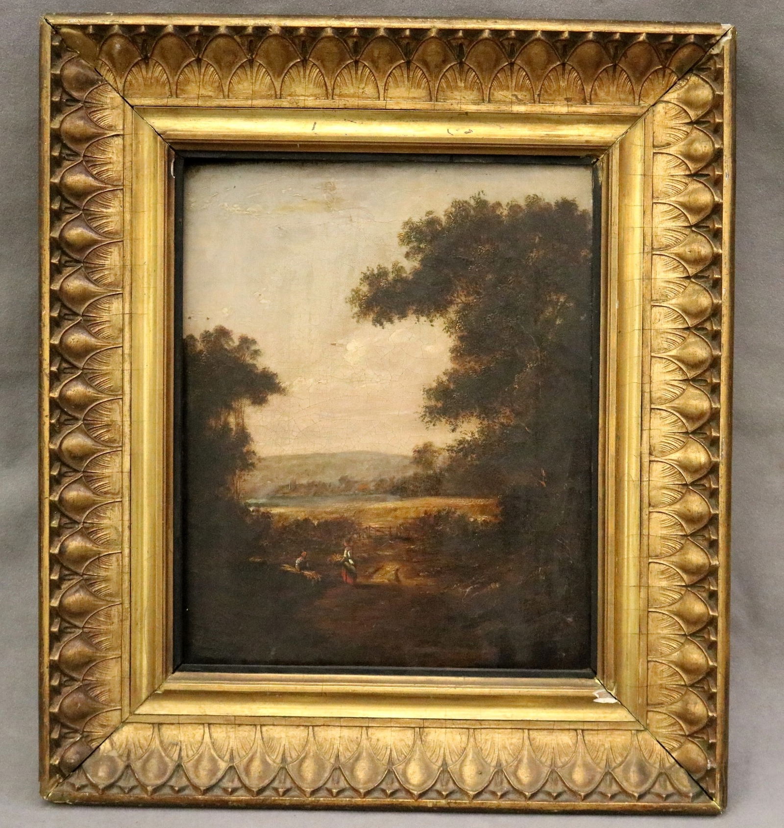 CONTINENTAL SCHOOL (Early 19th century). Young Couple, Oil on canvas. Unsigned. Framed. . (1 of 14)