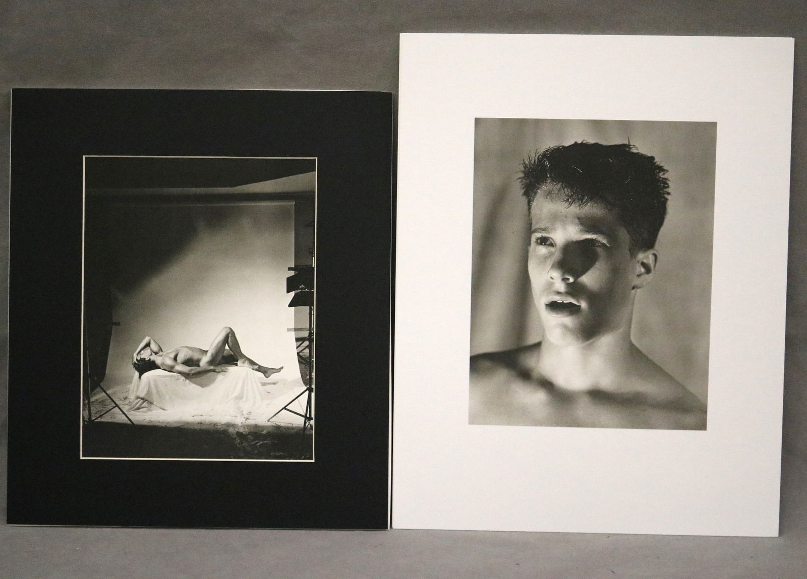 BRUCE WEBER (American, born 1946). Two Works: "Photograph of Timothy Schnellenberger" and "Jerry (1 of 11)