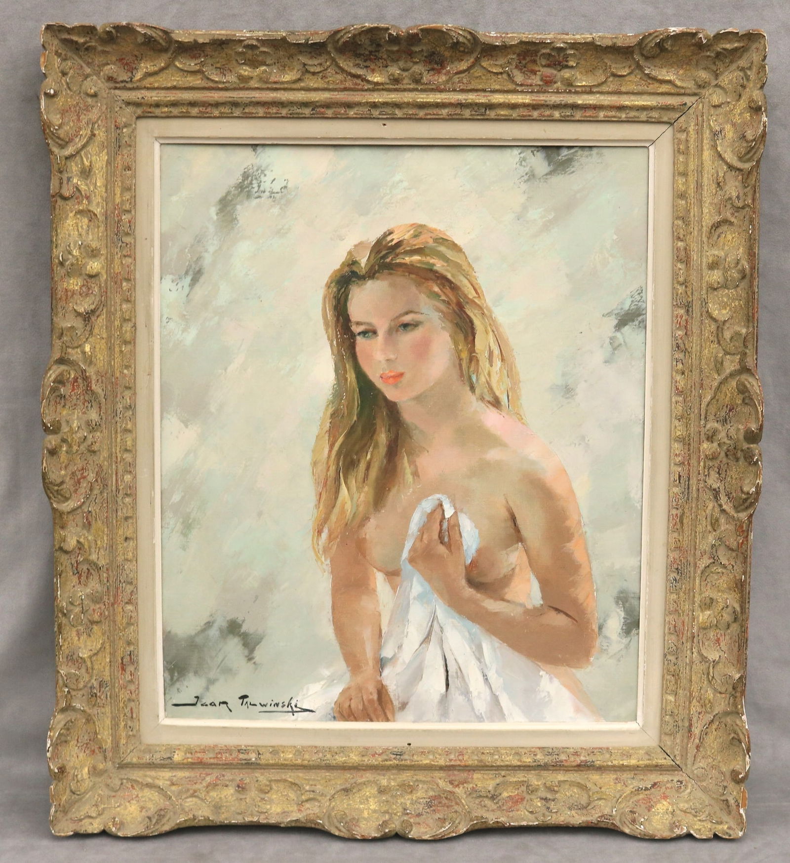 IGOR TALWINSKI (Polish / French, 1907 - 1983). A Pensive Moment, Oil on canvas. Signed lower left (1 of 18)