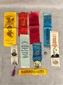 NINE ITEMS U.S. POLITICAL-RELATED RIBBONS,