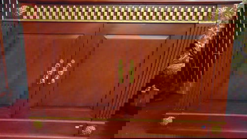 CUSTOM-MADE DESIGNER J. ROBERT SCOTT ENTERTAINMENT CABINET WITH T.V. LIFT, - H: 36 1/4 in.; W: 51