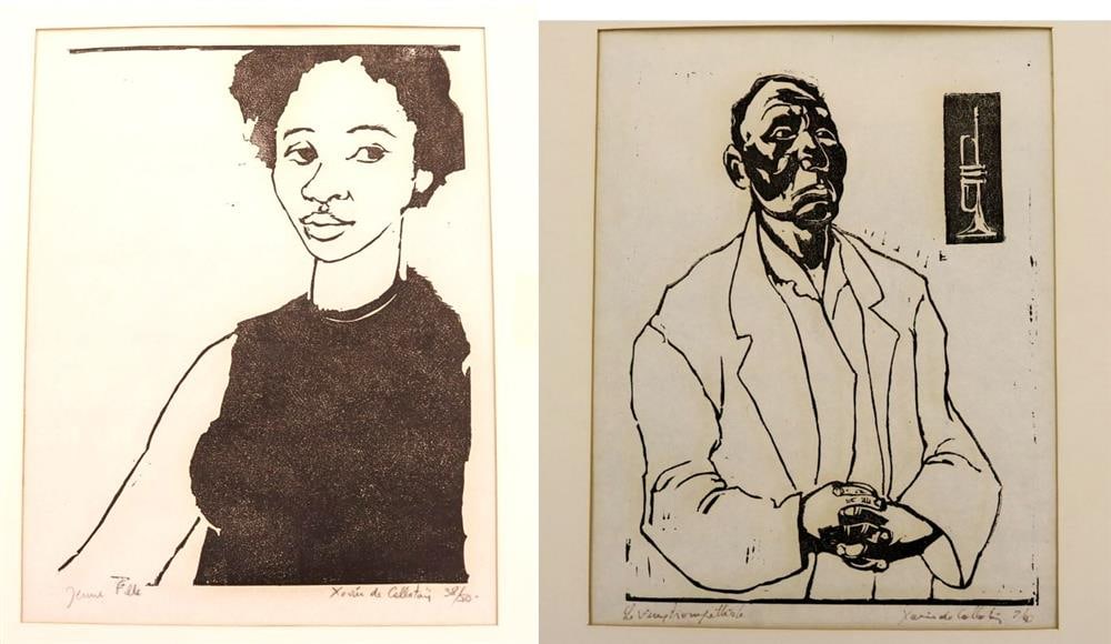 XAVIER DE CALLATAY (Belgium: 1932-1998). Two Works: "Jeune fille" and "Le trompettiste,", Two (1 of 13)