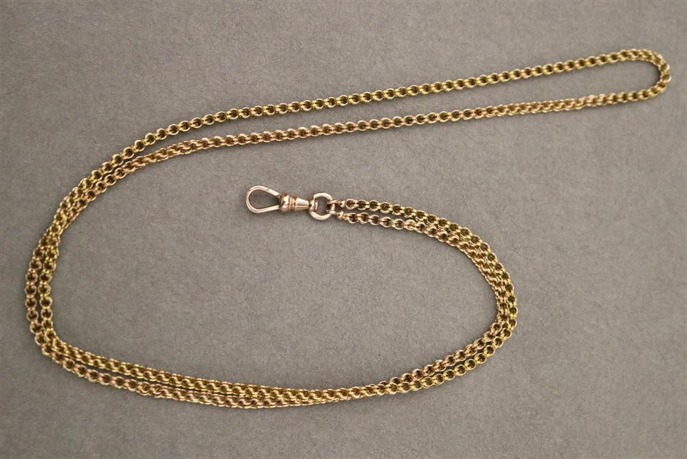 10K YELLOW GOLD WATCH CHAIN, (1 of 13)