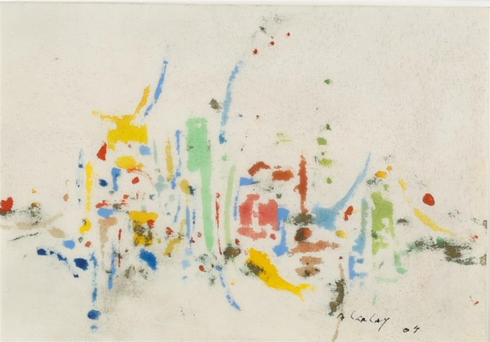 ALBERT ALCALAY. (American, 1917 - 2008). Untitled Abstract, 2004, Watercolor on paper. Signed and (1 of 9)